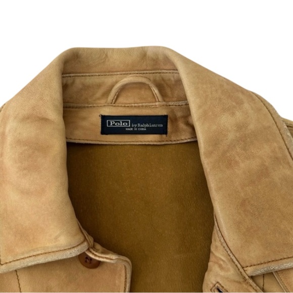 🔴SOLD🔴 Vintage distressed leather Polo Ralph Lauren repro A-1 flight jacket - Picture 2 of 15